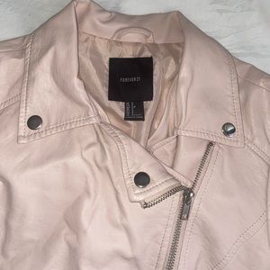 Pink faux leather jacket